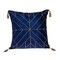 Nassau Collection 20" Blue and Gold Contemporary Style Throw Pillow